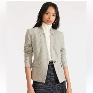 Veronica Beard Light Gray Tweed Blazer